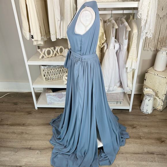 Vici  size small sleeveless deep v wrap dress, sexy, slits front & Back #3831 - Picture 3 of 9